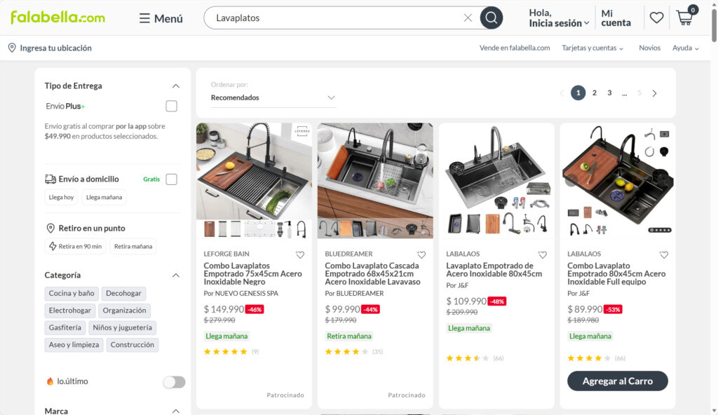 9. falabella chile