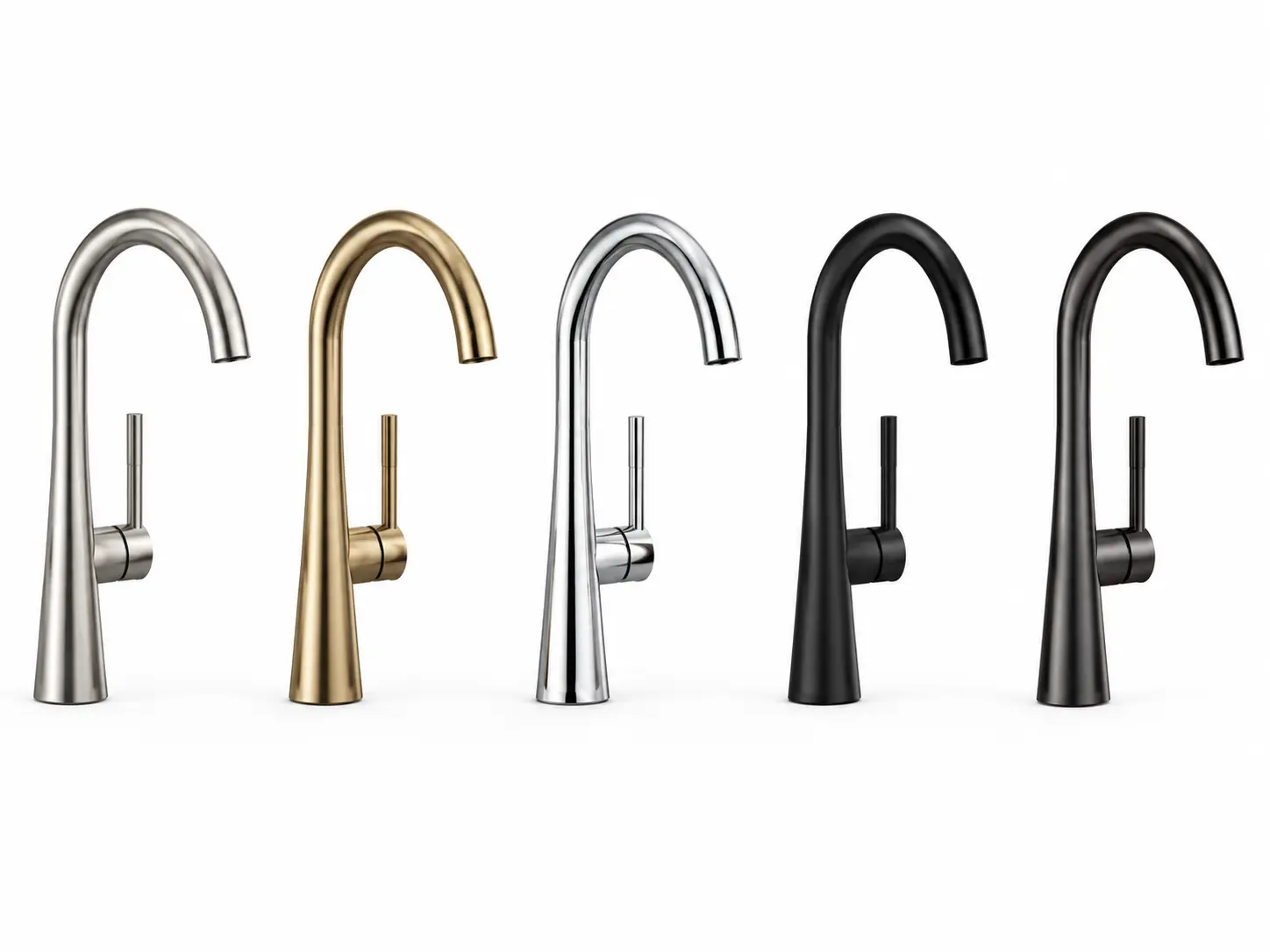 Compact bar prep faucet installed on a kitchen island sink