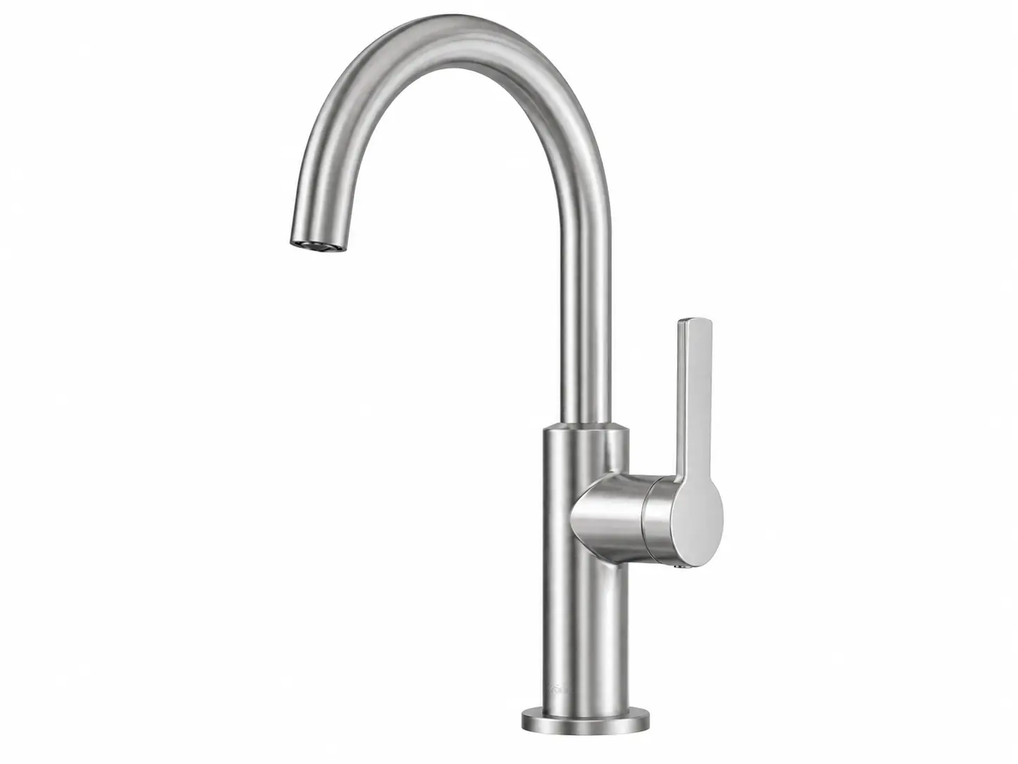 Compact bar faucet paired with a small prep sink