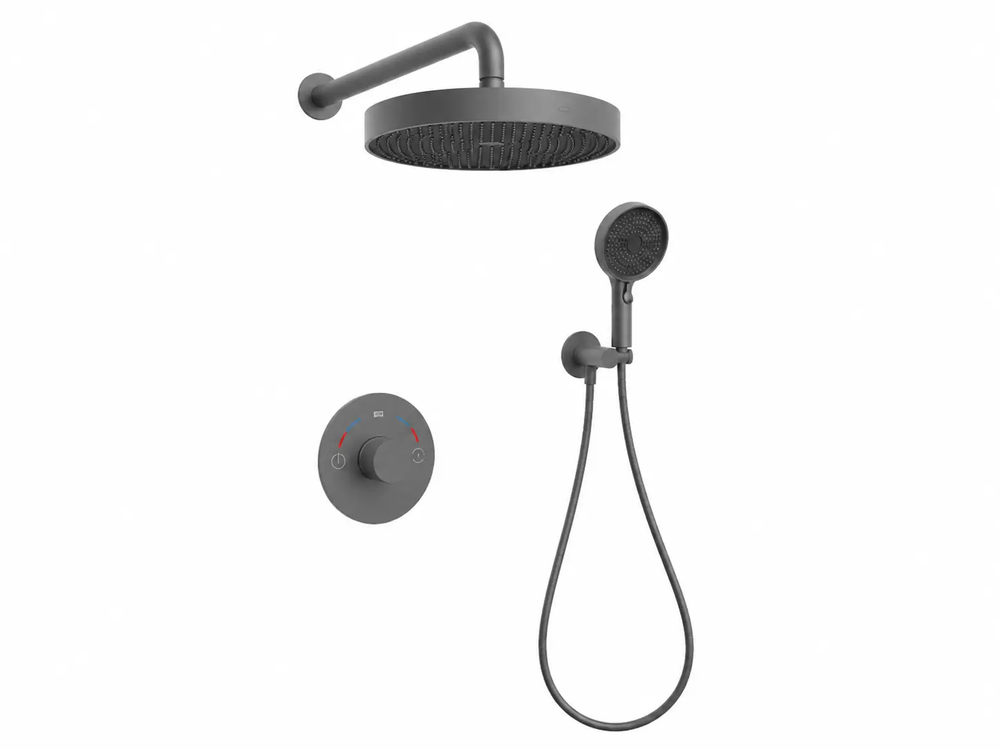 Gunmetal Grey Concealed Shower Sets