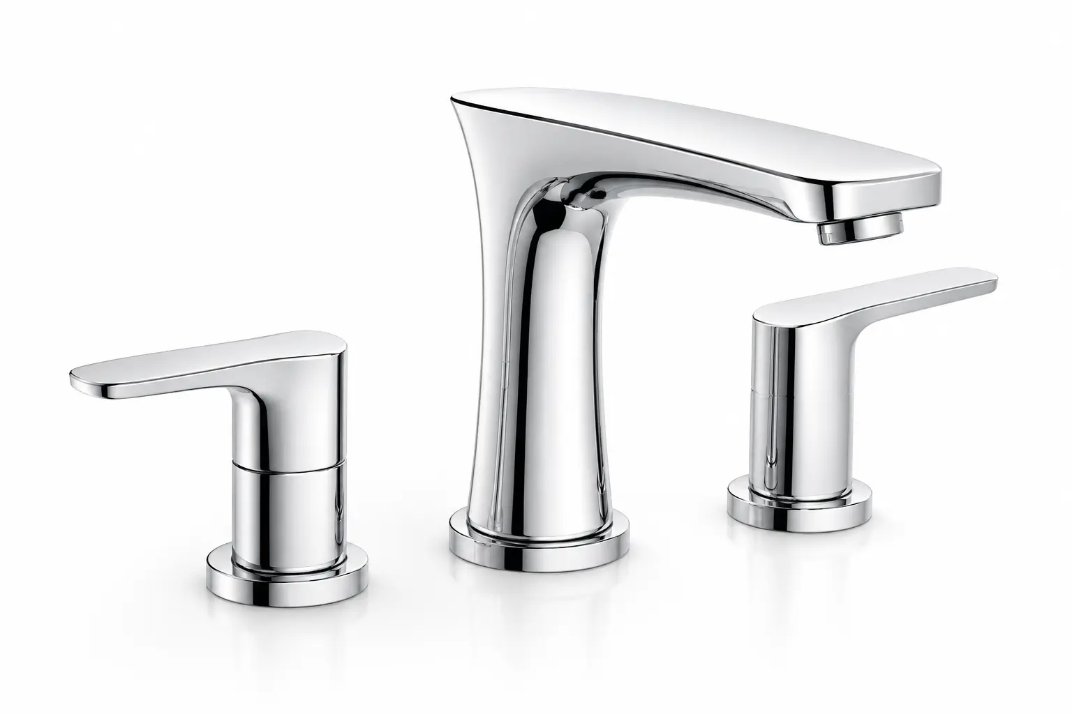 Deck-Mount Basin Faucet Chrome