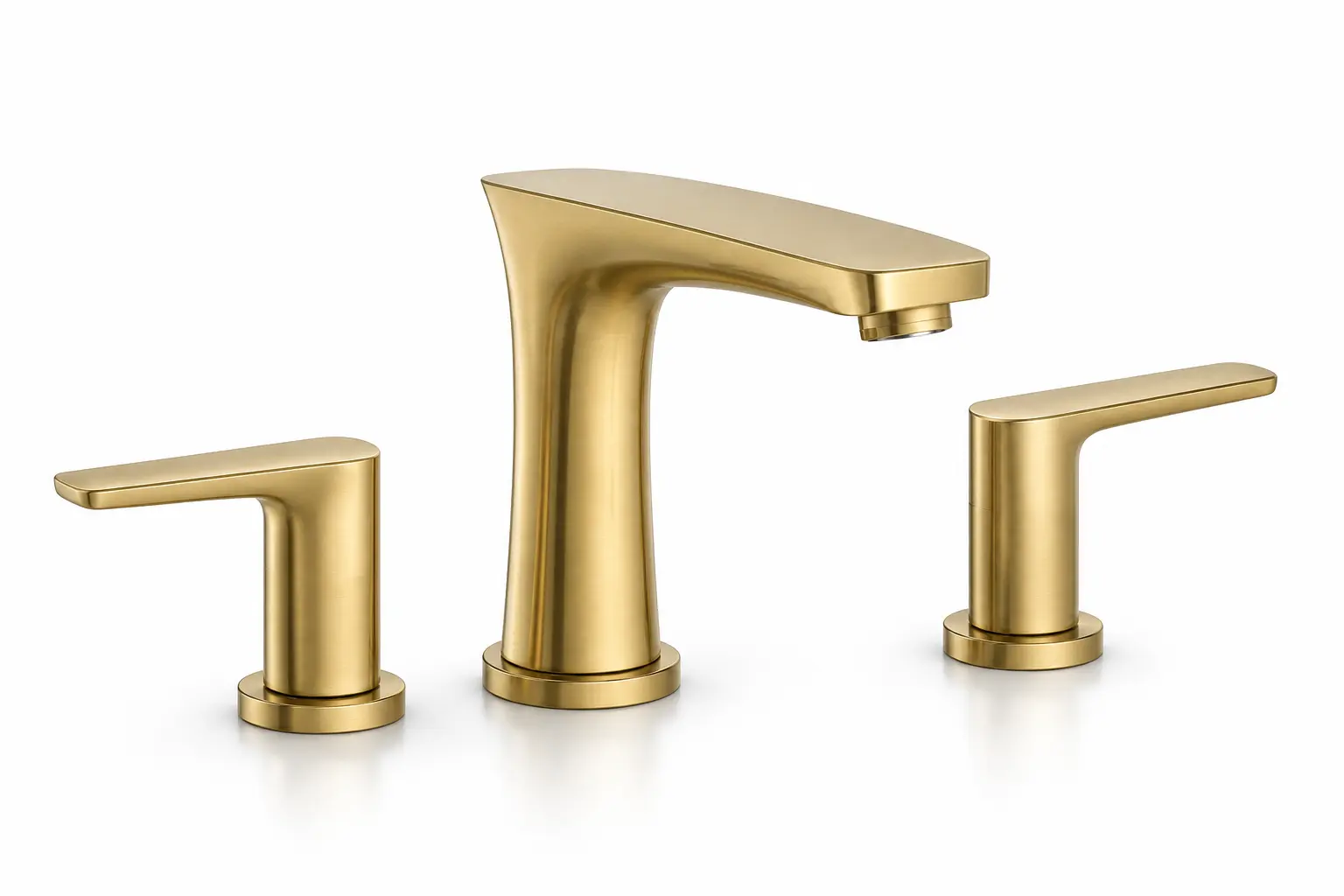 Deck-Mounted Brushed Gold Faucet