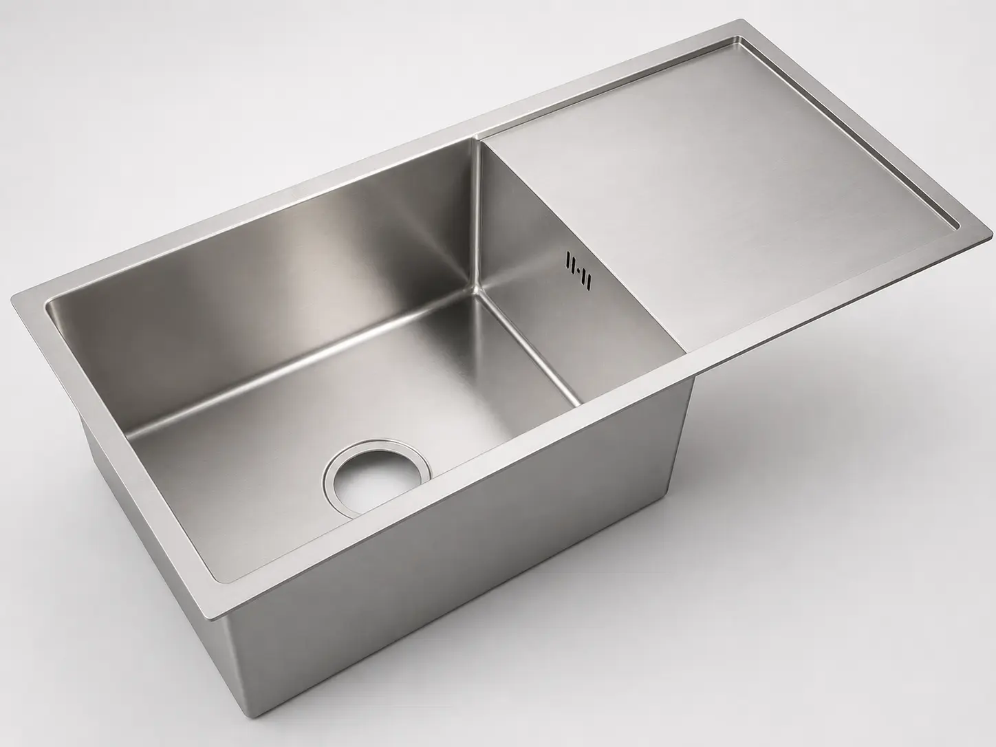 Top view of a premium drainboard sink