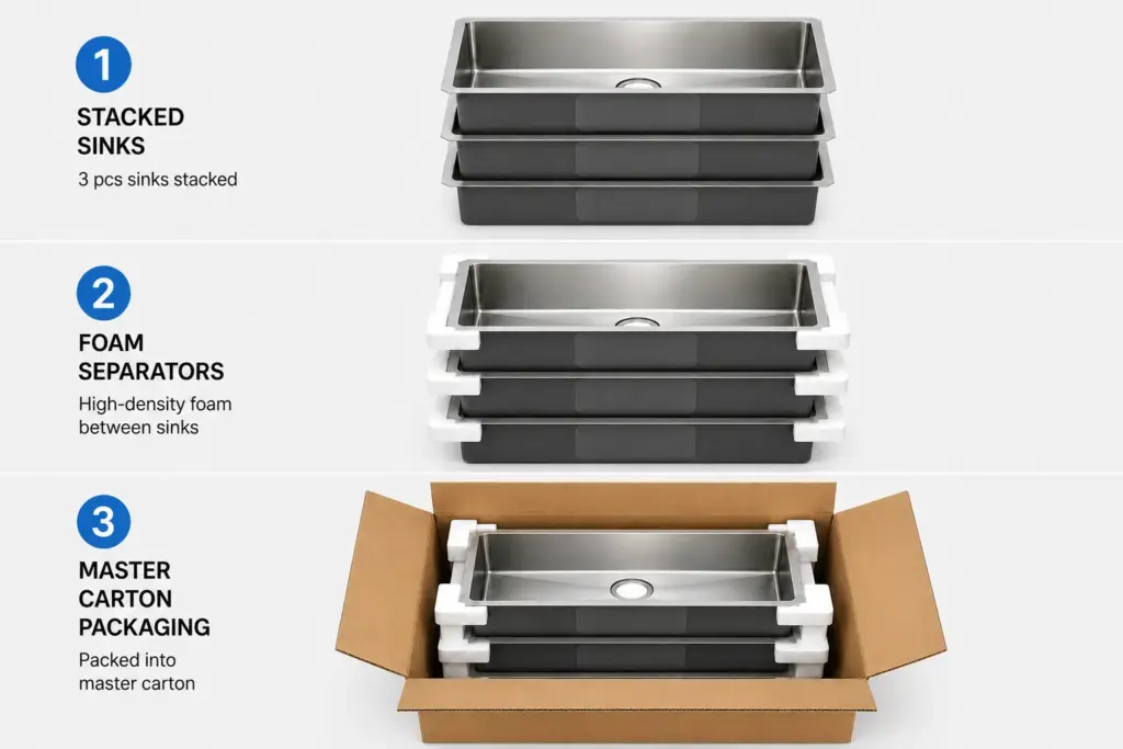 export packing for kitchen sink matrix
