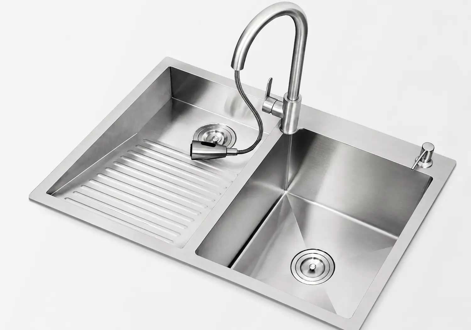 Faucet and sprayer layout on laundry utility sink