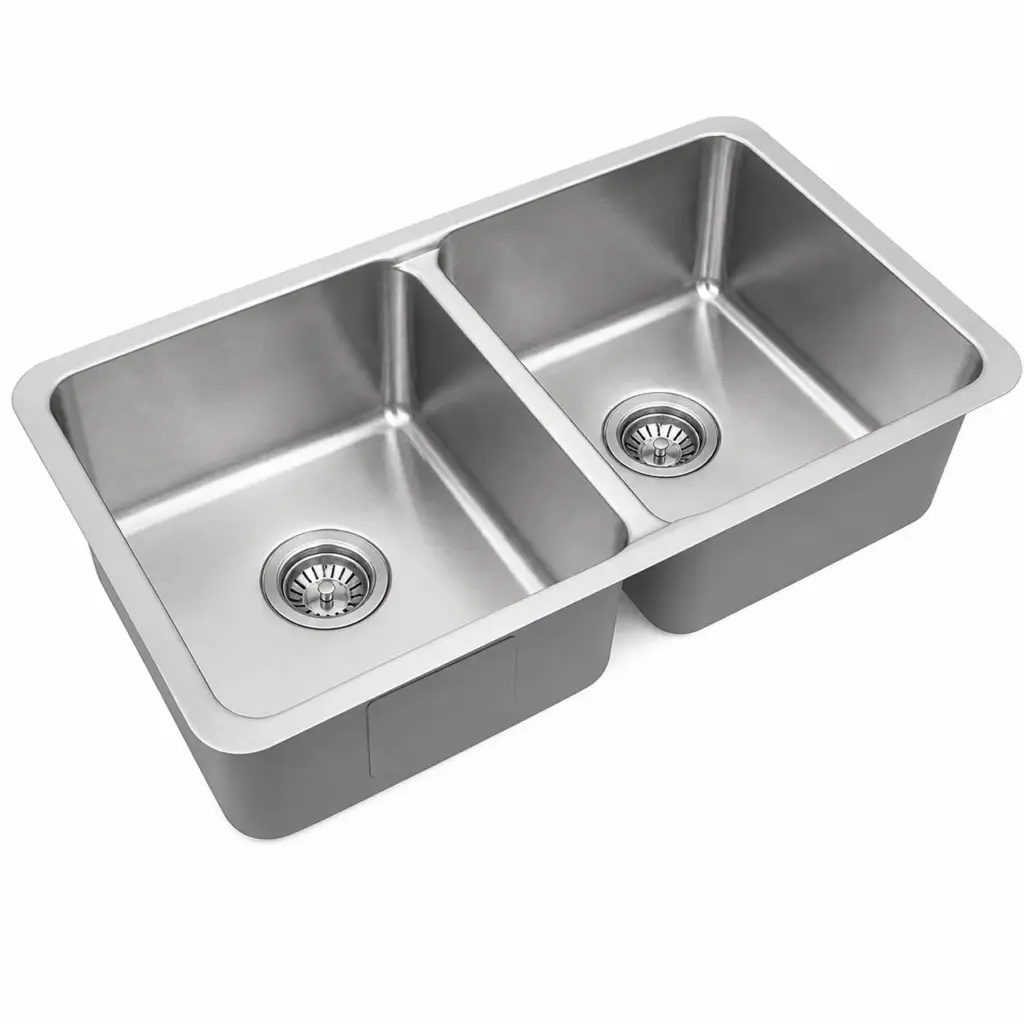 full divider double bowl sink matrix