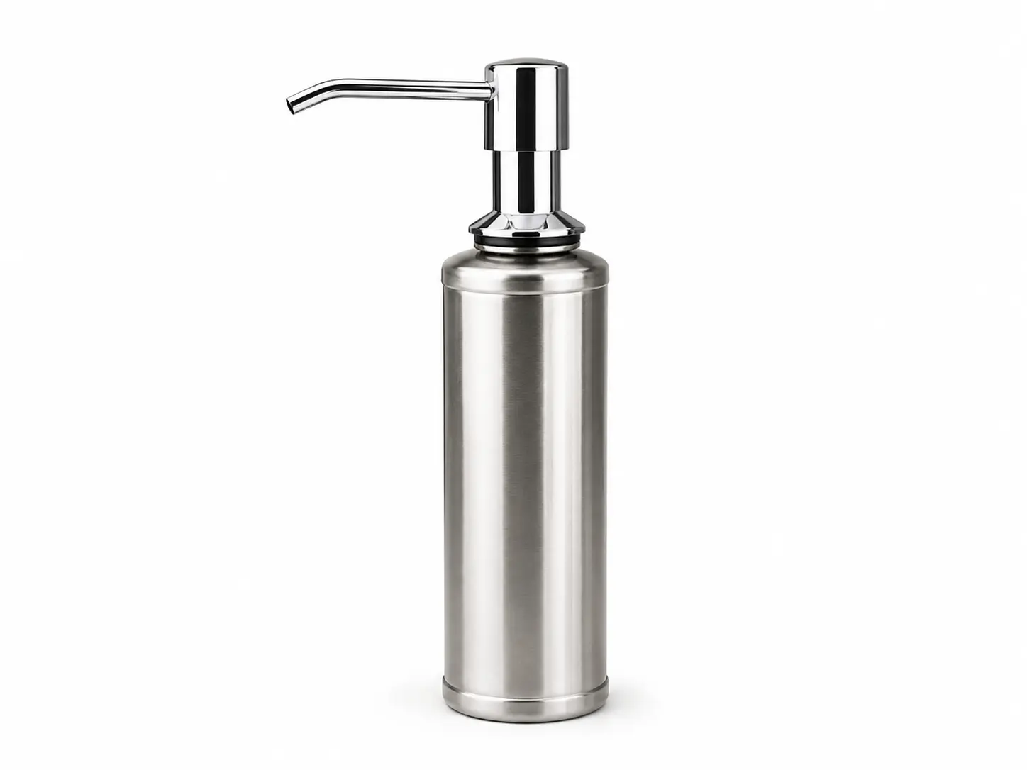 Full stainless steel liquid soap dispenser with stainless steel bottle for kitchen sink accessory set