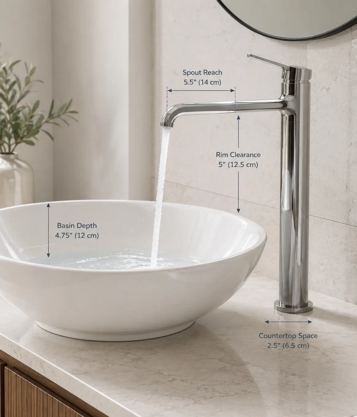 Faucet Height Diagram