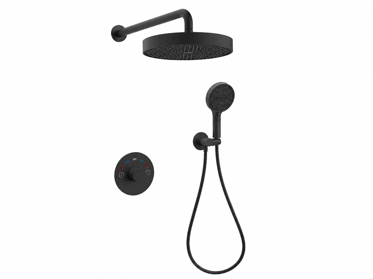Matte Black Concealed Shower Sets