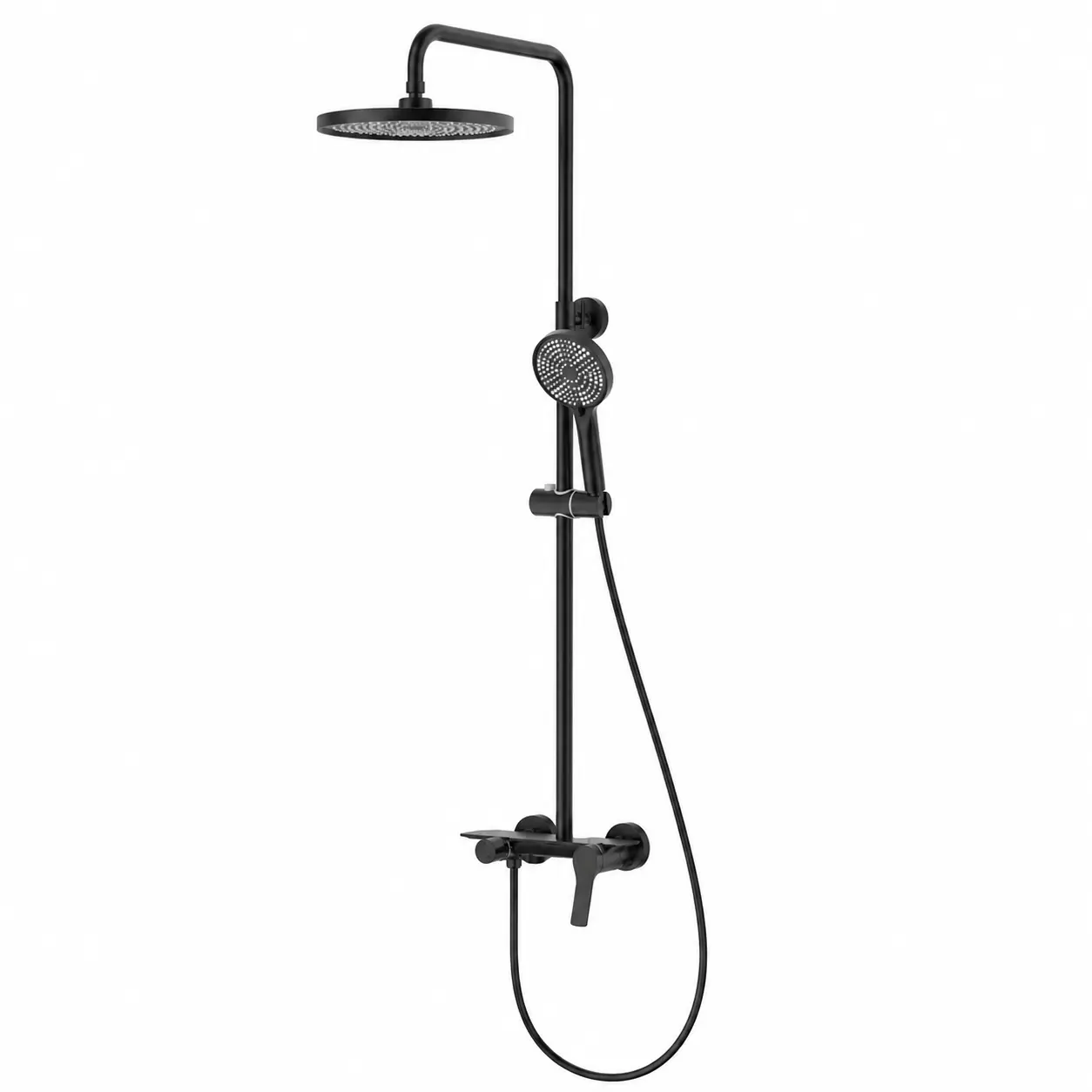 Matte Black Exposed Shower Sets