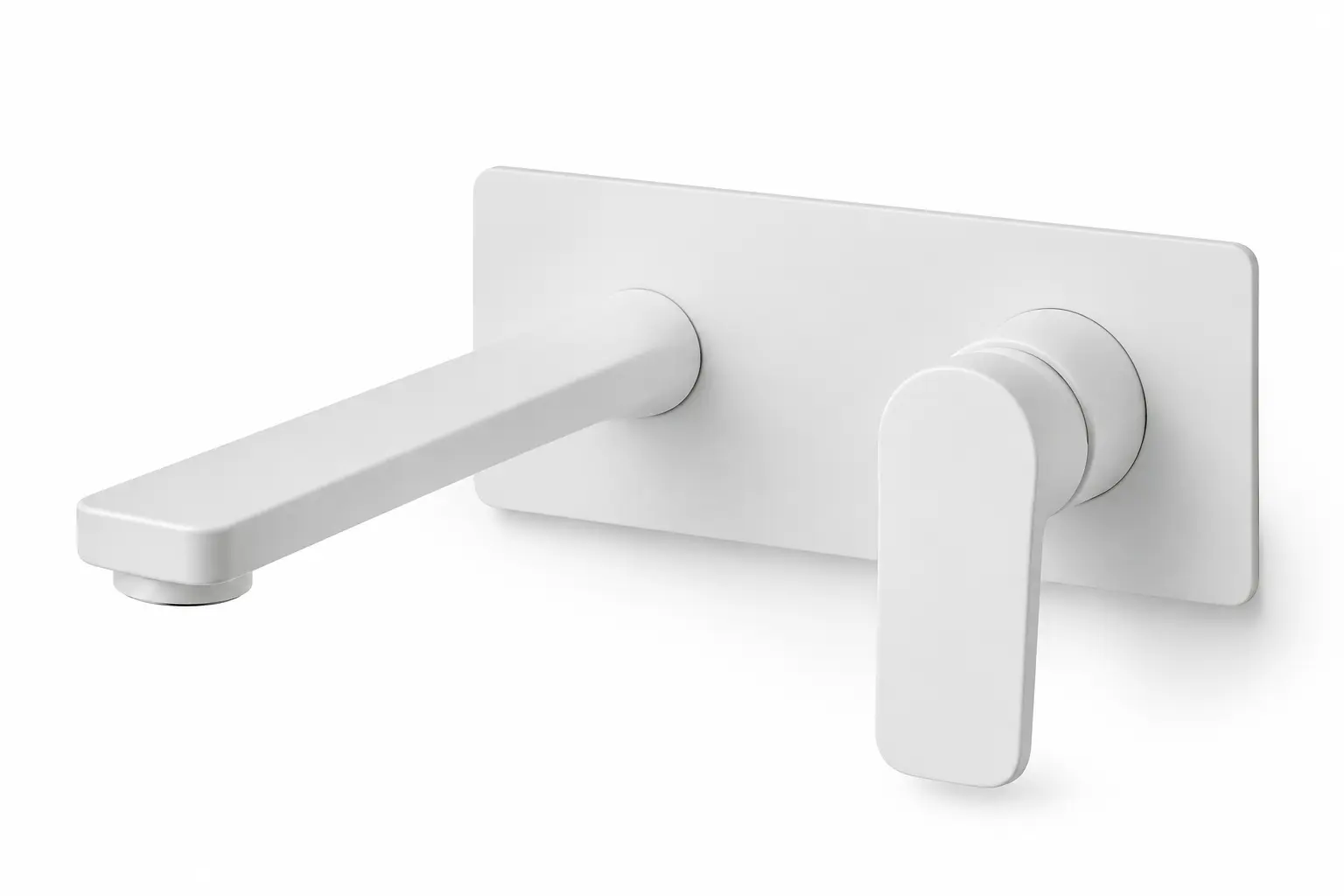 Matte White Concealed Basin Faucets
