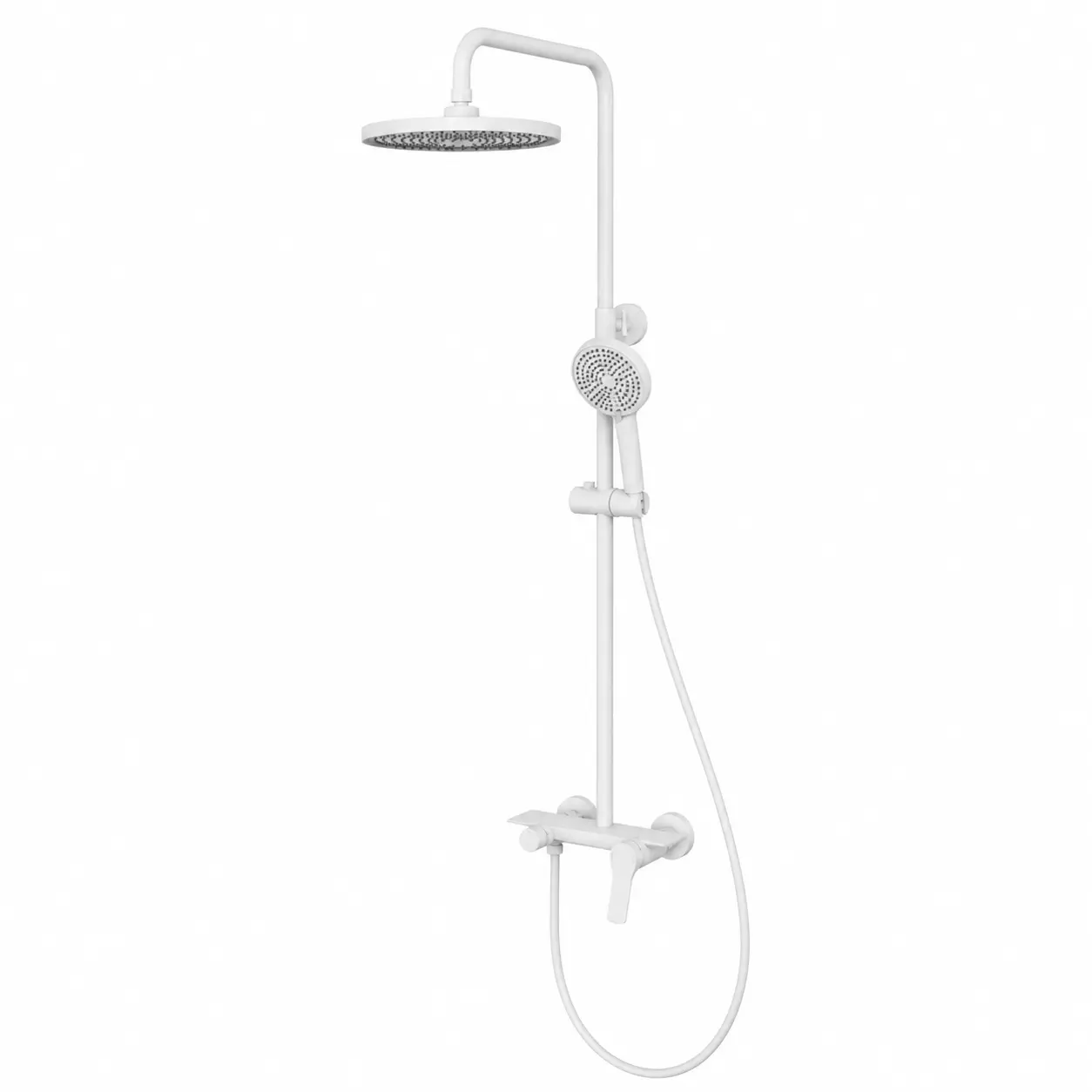 Matte White Exposed Shower Sets