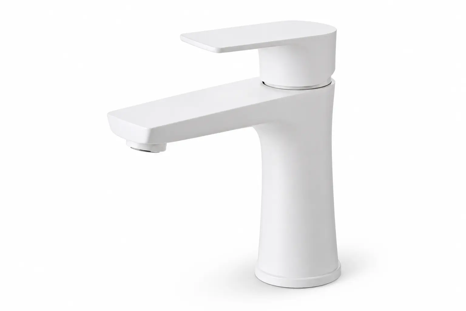 Matte White Single Handle Basin Faucets