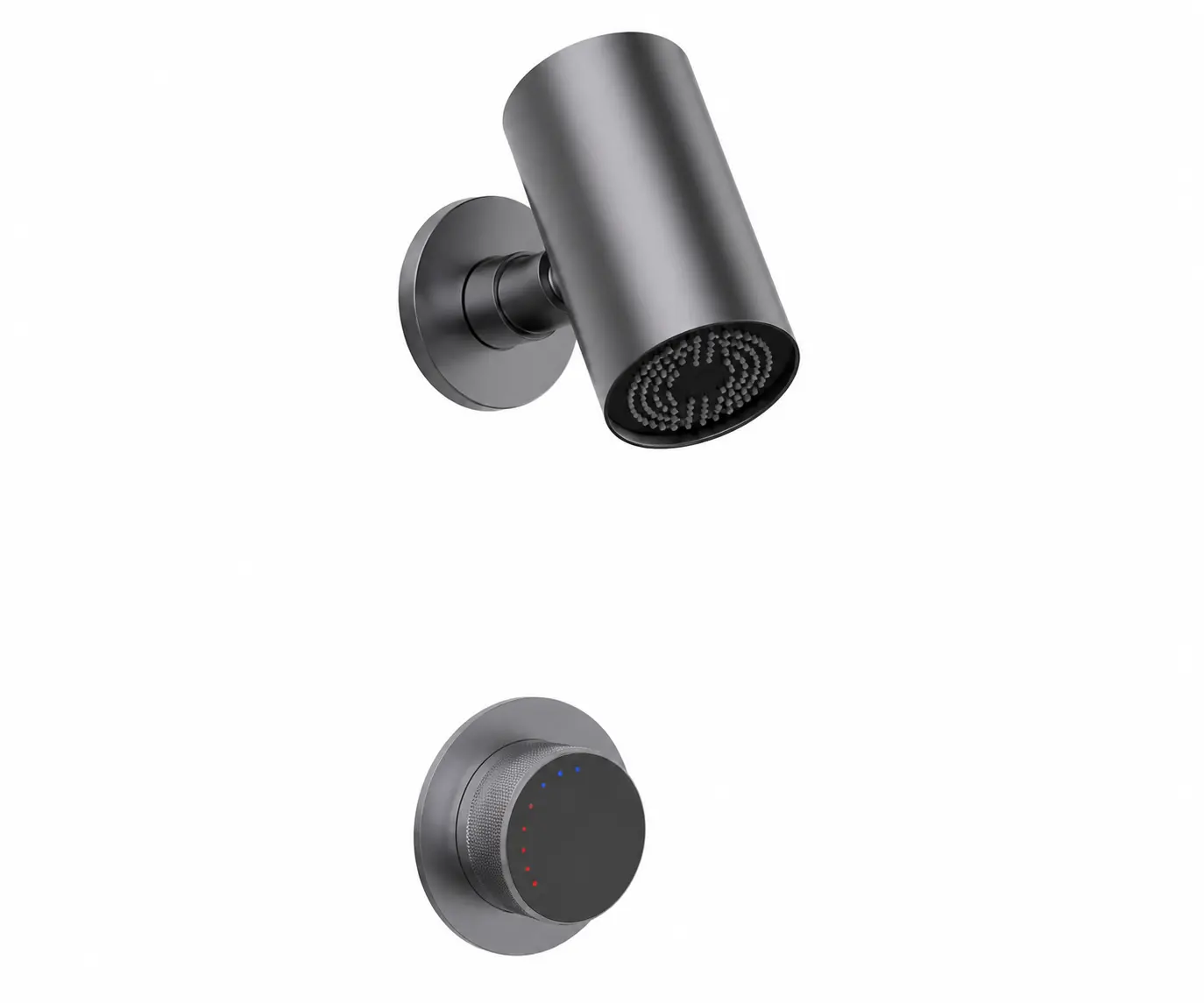 Technical diagram of concealed shower set installation