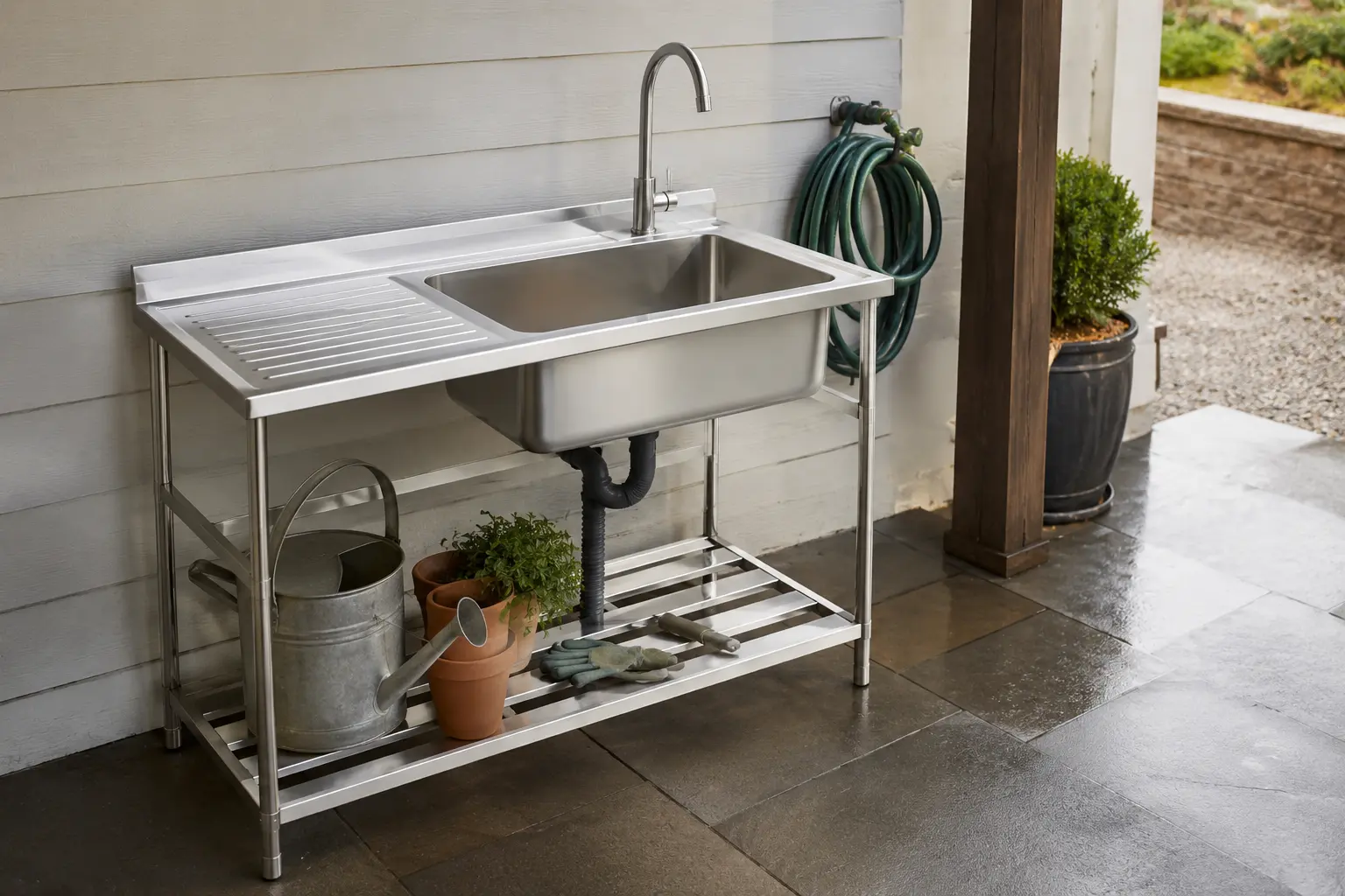 Outdoor utility sink