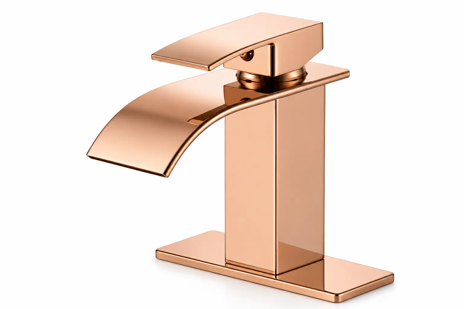 Rose Gold Waterfall Basin Faucets