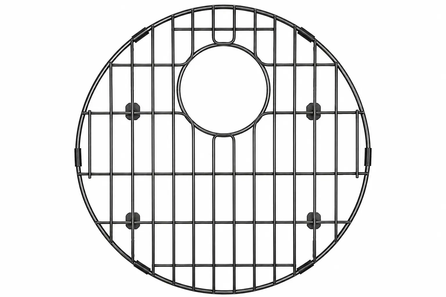 Stainless steel sink bottom grid for kitchen sink bowl protection and drain hole matching