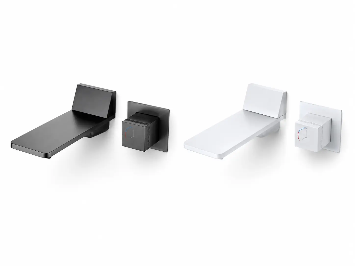 Concealed Basin Faucet with Backplate