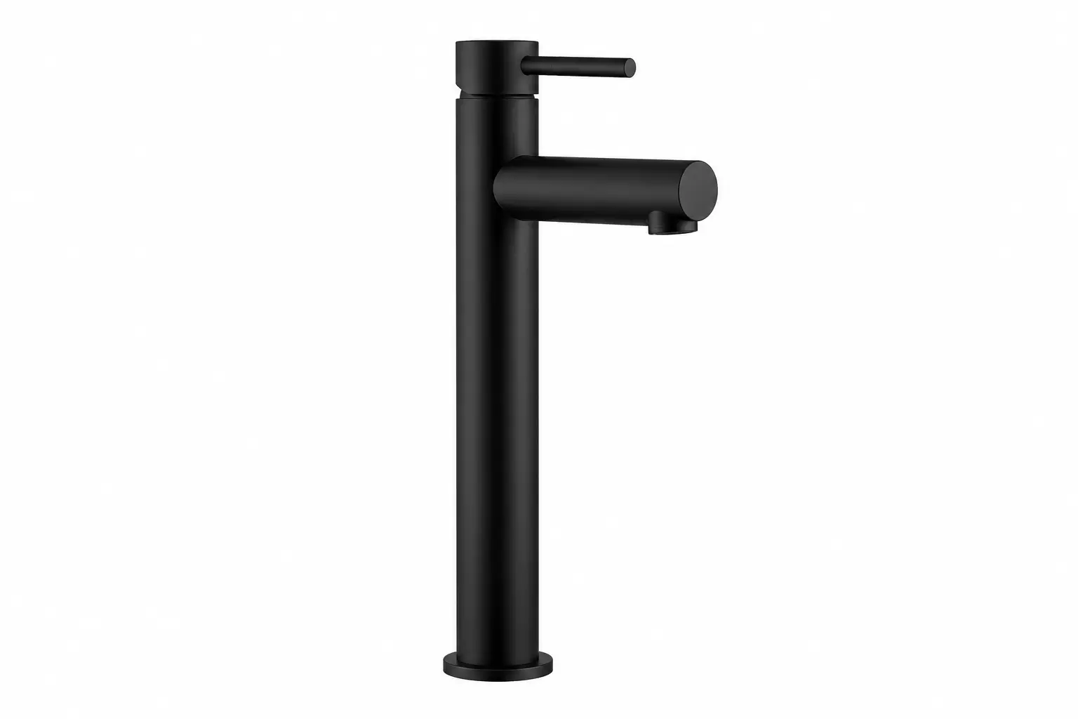 Tall Matte Black Faucet for luxury villa bathrooms
