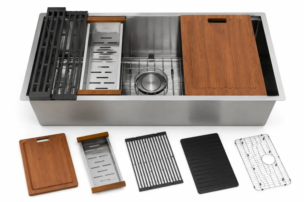 undermount workstation sink matrix