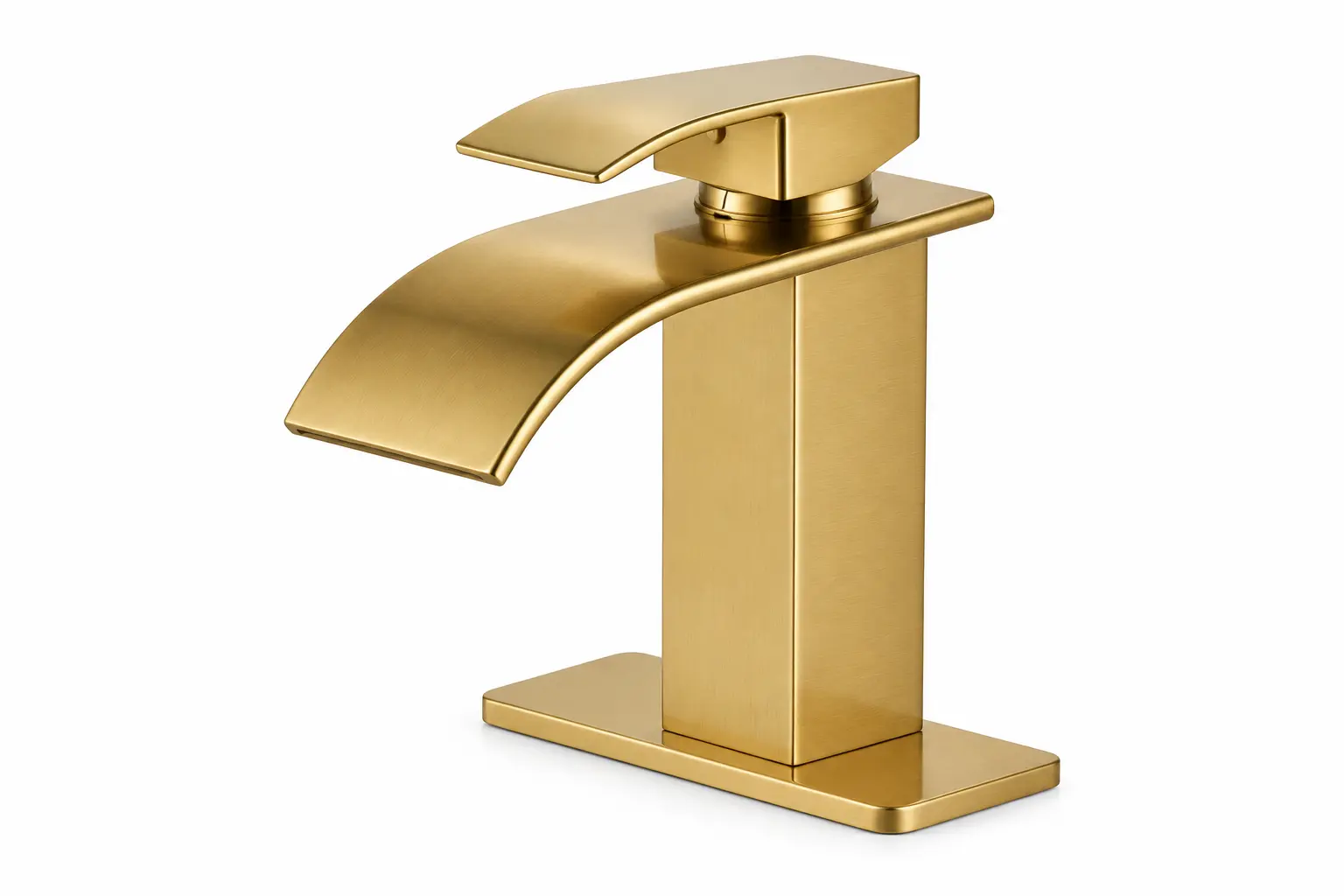 Waterfall Brushed Gold Faucet