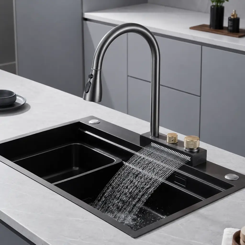 what is waterfall kitchen faucet matrix
