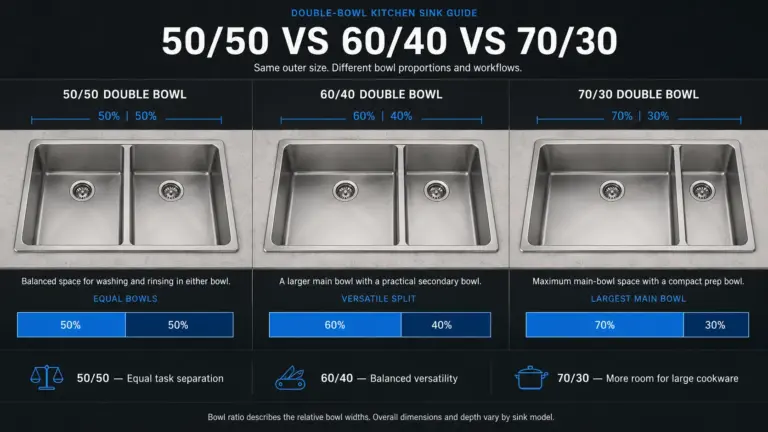 50/50 vs 60/40 vs 70/30 Double-Bowl Sinks: Which Split Should You Choose?