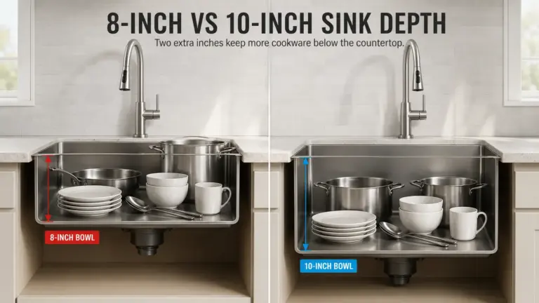 8 vs 9 vs 10 Inch Kitchen Sink Depth: Which Is Best?