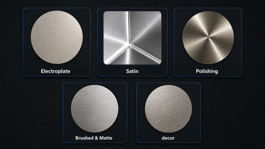 brushed vs satin vs polished stainless steel sink finishes