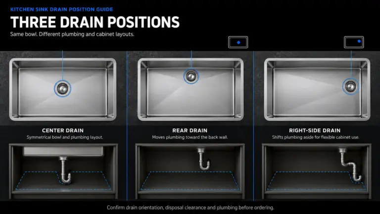 Rear Drain vs Center Drain Kitchen Sinks: Which Is Better?