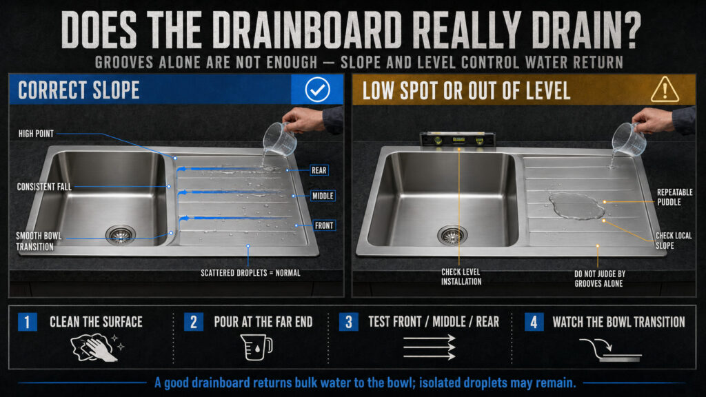 does the drainboard really drain
