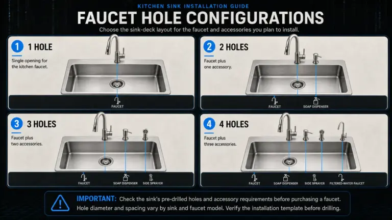 Kitchen Sink Faucet Hole Guide: Size, Spacing and Compatibility