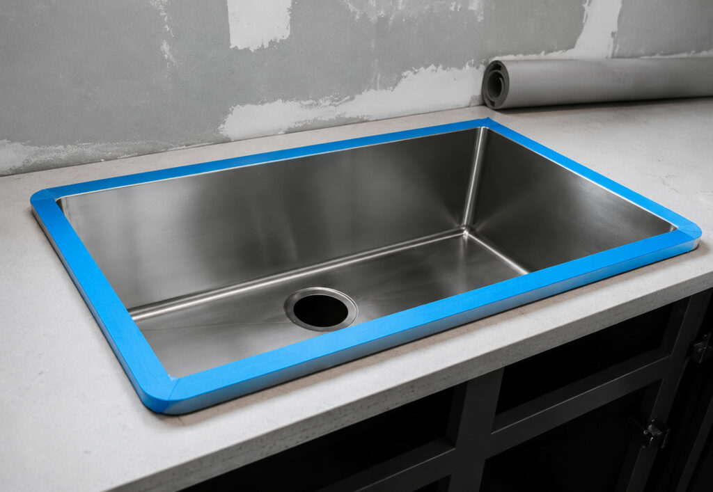 install an undermount sink with waterproof laminate