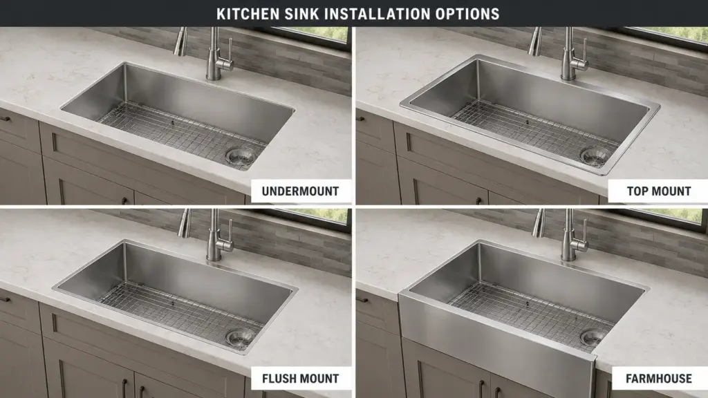 kitchen sink installation option