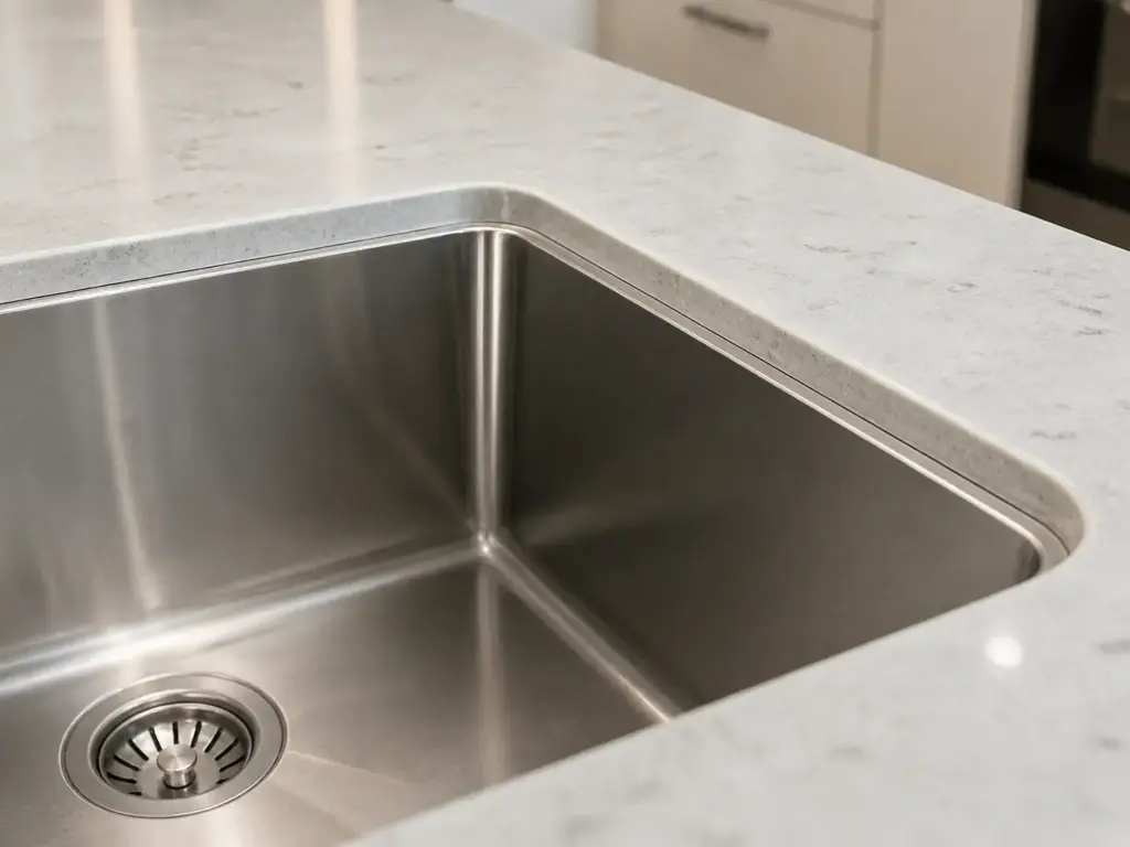 positive undermount sink reveal