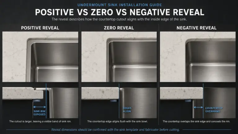 Positive vs Zero vs Negative Undermount Sink Reveal