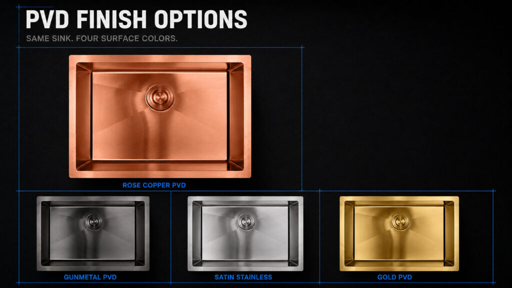 pvd kitchen sink options
