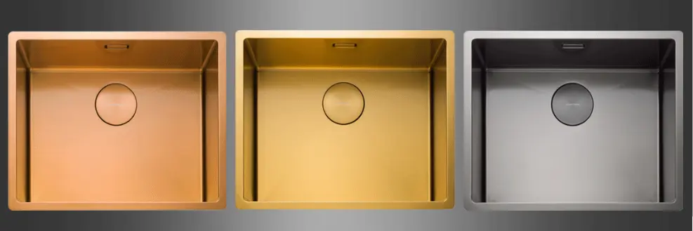 pvd option for stainless steel kitchen sink