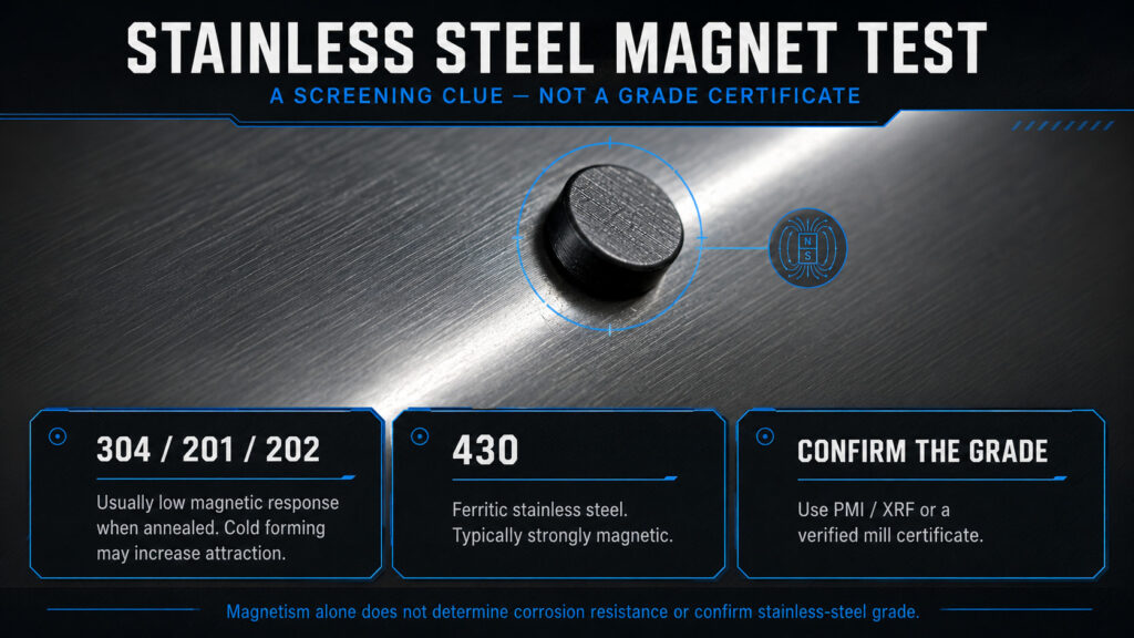 stainless steel magnet test