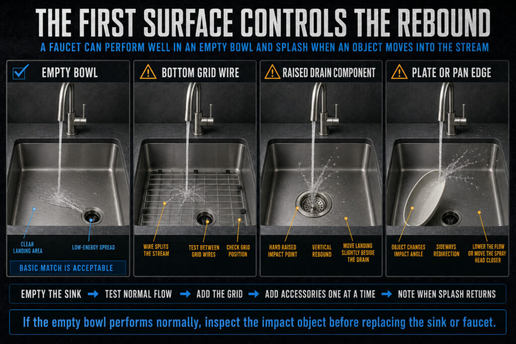the first surface controls the rebound