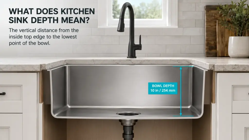 what does kitchen sink depth mean