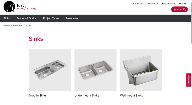 Where Are Just Manufacturing Sinks Made?
